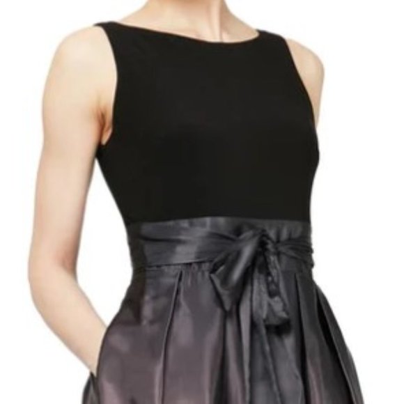 SLNY Ombre skirt tank with bow - Picture 2 of 6